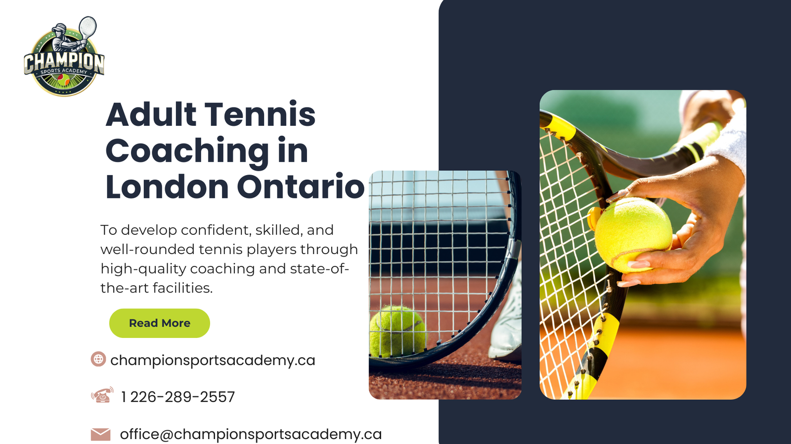 Junior Tennis Coaching in London, Ontari